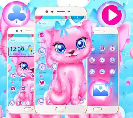 Play Cute Pink Cat Theme