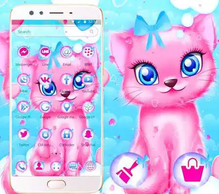 Play Cute Pink Cat Theme