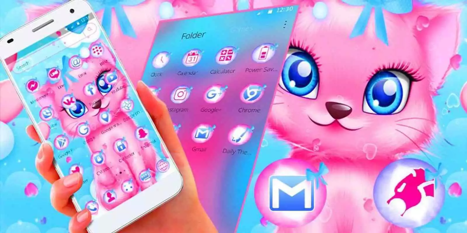Play Cute Pink Cat Theme