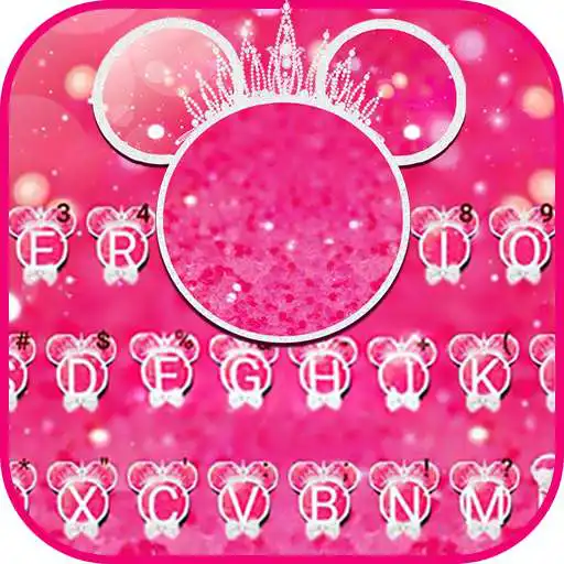 Play Cute Pink Crown Minny Keyboard Theme APK