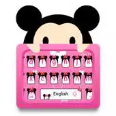 Free play online Cute Pink Minny Bowknot Keyboard tema wallpaper APK