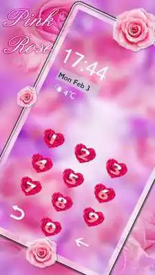 Play Cute Pink Romantic Rose Locker
