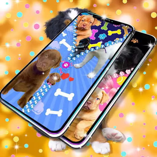 Play Cute Puppy Zipper Lock Screen