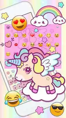 Play Cute Rainbow Unicorn Keyboard