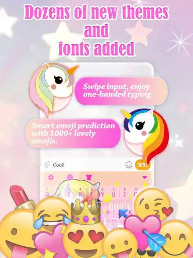 Play APK Cute Rainbow Unicorn Keyboard Theme for Girls  and enjoy Cute Rainbow Unicorn Keyboard Theme for Girls with UptoPlay girly.keyboard.by.ticktock<br>If you already have Girly Keyboard installed, then play online this theme and press 