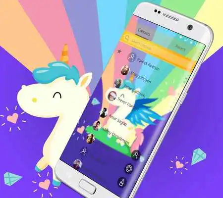Play cute rainbow unicorn theme beauty wallpaper