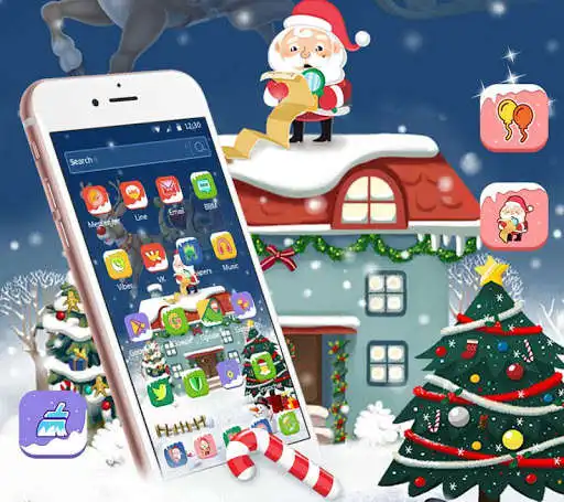 Play Cute santa claus christmas theme as an online game Cute santa claus christmas theme with UptoPlay