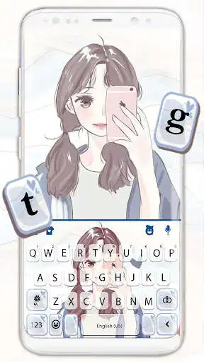 Play Cute Selfie Girl Keyboard Theme  and enjoy Cute Selfie Girl Keyboard Theme with UptoPlay