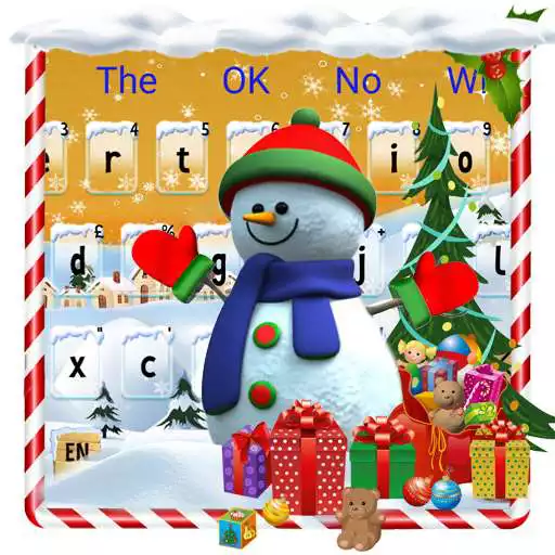 Free play online Cute Snowman Keyboard Theme APK