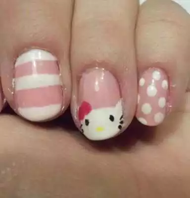 Play Cutest Hello Kitty Nail Art Idea For Cool Girl