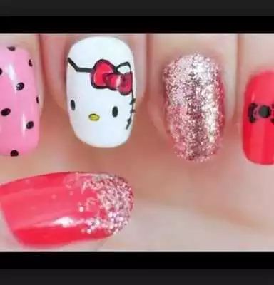 Play Cutest Hello Kitty Nail Art Idea For Cool Girl