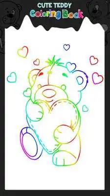Play Cute Teddy Coloring Book