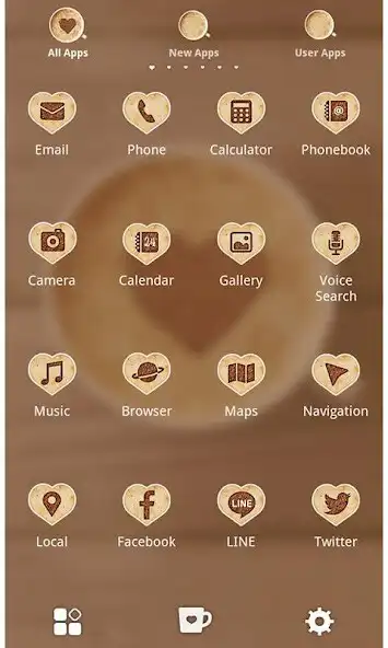 Play Cute Theme-Heart Latte- Play Cute Theme-Heart Latte-