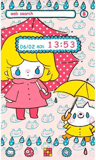 Play APK Cute Theme-Rainy Walk-  and enjoy Cute Theme-Rainy Walk- with UptoPlay jp.co.a_tm.android.plus_amenohino_osanpo