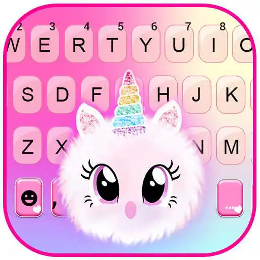 Play Cute Unicorn Fluffy Keyboard Background APK