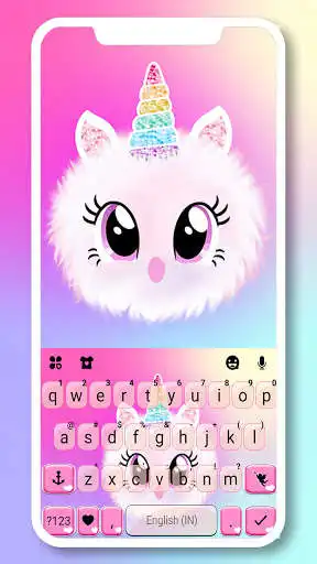 Play Cute Unicorn Fluffy Keyboard Background  and enjoy Cute Unicorn Fluffy Keyboard Background with UptoPlay