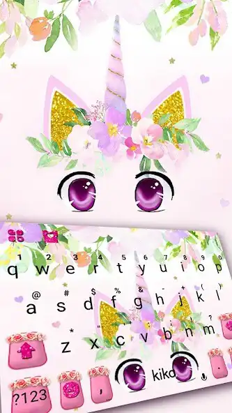 Play Cute Unicorn Girly Keyboard Theme  and enjoy Cute Unicorn Girly Keyboard Theme with UptoPlay