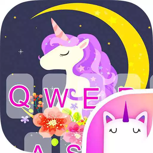 Free play online Cute Unicorn Keyboard Theme for Girls APK