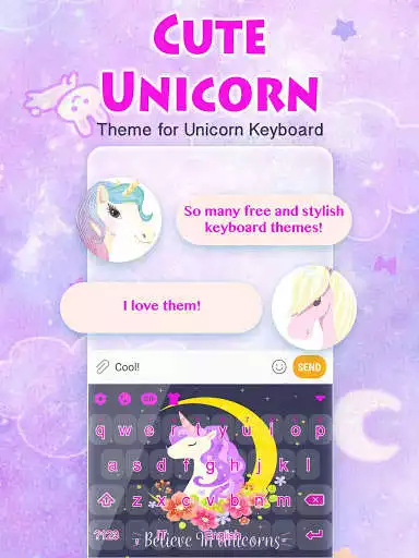 Play Cute Unicorn Keyboard Theme for Girls