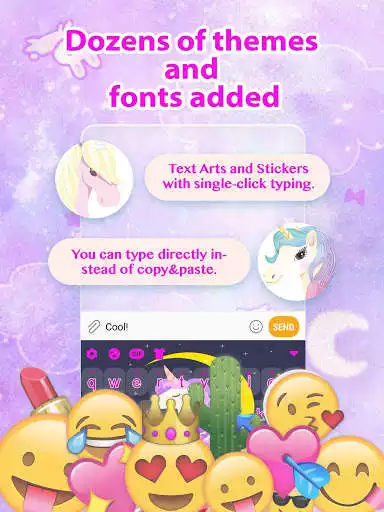 Play Cute Unicorn Keyboard Theme for Girls