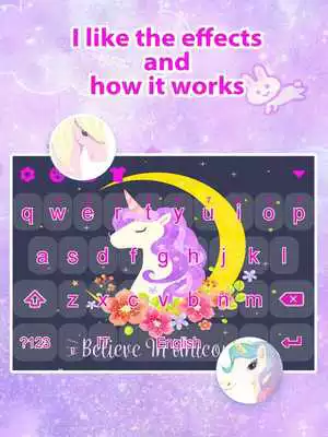Play Cute Unicorn Keyboard Theme for Girls