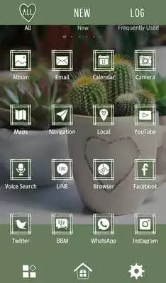 Play Cute Wallpaper Cacti Heart Theme