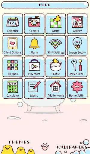 Play APK Cute Wallpaper Cat Bath Theme  and enjoy Cute Wallpaper Cat Bath Theme with UptoPlay jp.co.a_tm.android.plus_nekochan_no_bathtime