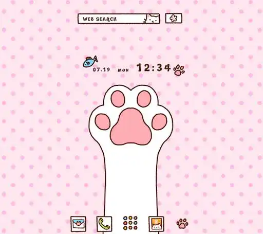 Play APK Cute Wallpaper Cat Paw Theme  and enjoy Cute Wallpaper Cat Paw Theme with UptoPlay jp.co.a_tm.android.plus_nekochan_no_nikukyu