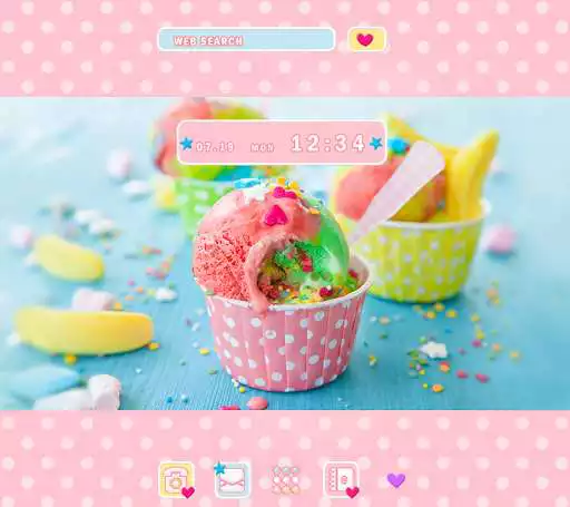Play Cute Wallpaper Colorful Ice Cream Theme