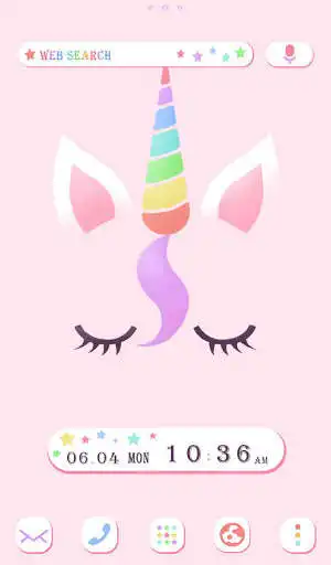 Play Cute Wallpaper Fairy Tale Unicorn Face Theme