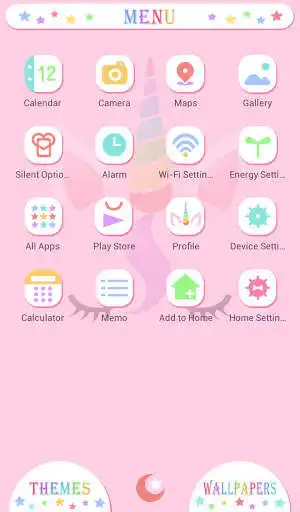 Play Cute Wallpaper Fairy Tale Unicorn Face Theme