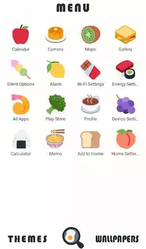 Play Cute Wallpaper Food Icon Theme as an online game Cute Wallpaper Food Icon Theme with UptoPlay