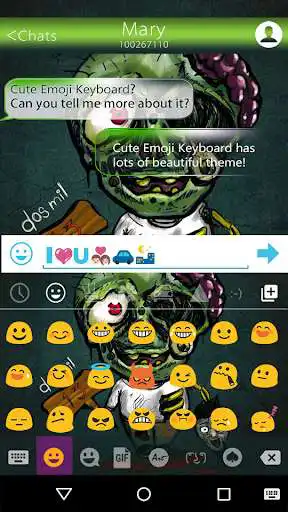 Play APK Cute Zombie Emoji Keyboard Theme  and enjoy Cute Zombie Emoji Keyboard Theme with UptoPlay emoji.keyboard.emoticonkeyboard
