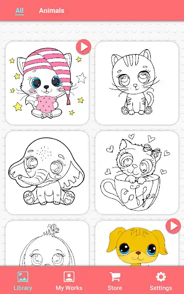 Play Cuties color as an online game Cuties color with UptoPlay