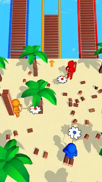 Play Cut Race: Lumber Bridge as an online game Cut Race: Lumber Bridge with UptoPlay