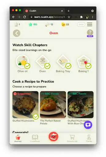 Play Cuukin - Learn to cook any dish as an online game Cuukin - Learn to cook any dish with UptoPlay