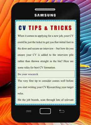 Play CV Formatting Tips