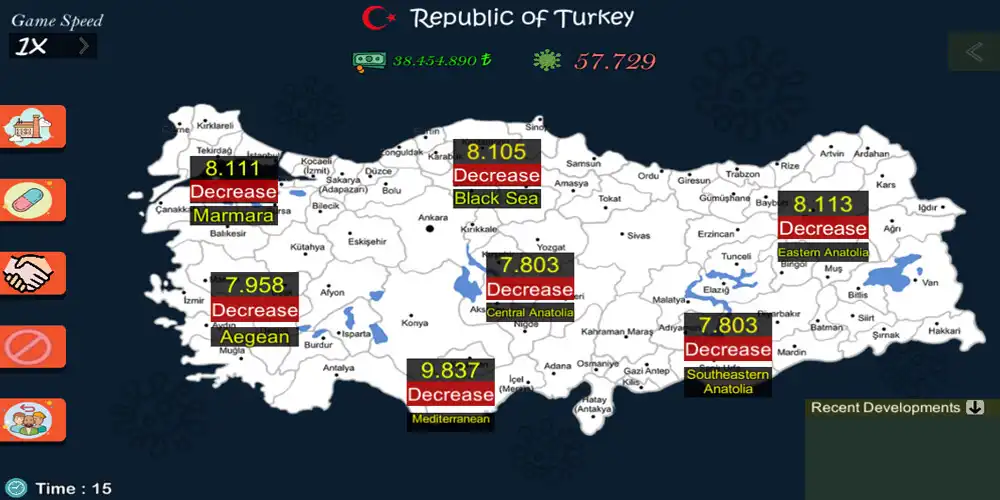 Play C-Virus Simulator Turkey as an online game C-Virus Simulator Turkey with UptoPlay