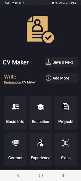 Play CV Maker App - Resume Builder as an online game CV Maker App - Resume Builder with UptoPlay
