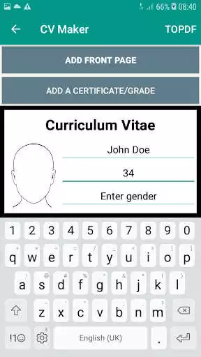 Play CV Writing App