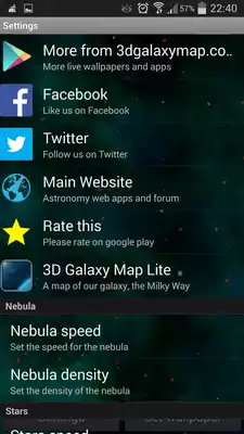 Play Cyan Nebula Live Wallpaper