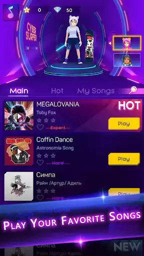 Play Cyber Surfer: BeatSkateboard  and enjoy Cyber Surfer: BeatSkateboard with UptoPlay