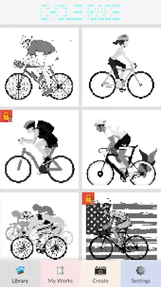 Play Cycle Race Pixel Art as an online game Cycle Race Pixel Art with UptoPlay