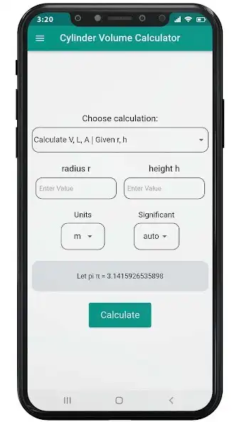 Play Cylinder Volume Calculator as an online game Cylinder Volume Calculator with UptoPlay