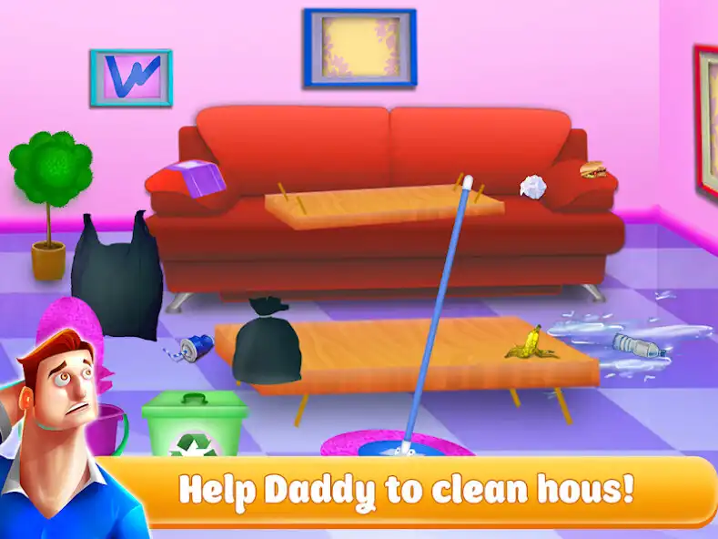 Play Daddys Little Prince Helper -Messy House Cleaning  and enjoy Daddys Little Prince Helper -Messy House Cleaning with UptoPlay