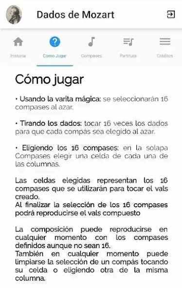 Play Dados de Mozart as an online game online Dados de Mozart with UptoPlay Play Dados de Mozart as an online game Dados de Mozart with UptoPlay