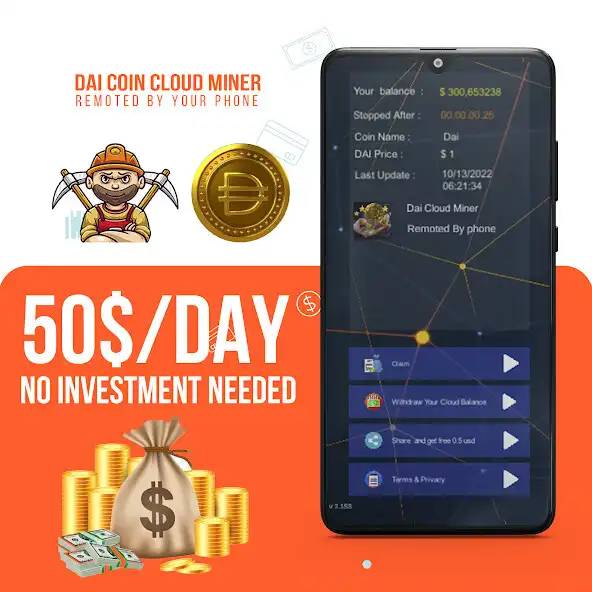 Play Dai Coin Cloud miner  and enjoy Dai Coin Cloud miner with UptoPlay