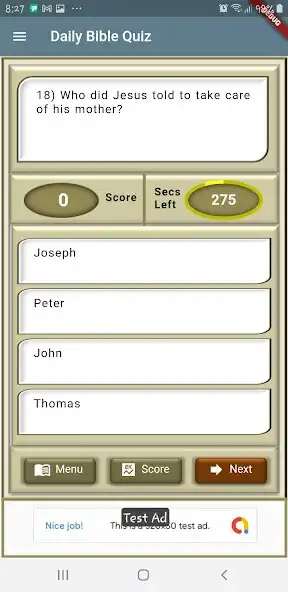 Play Daily Bible Quiz as an online game Daily Bible Quiz with UptoPlay