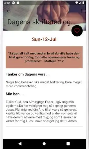 Play Daily Bible Verse with Prayer - Danish Prayer as an online game Daily Bible Verse with Prayer - Danish Prayer with UptoPlay