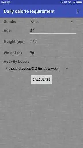 Play Daily calorie requirement